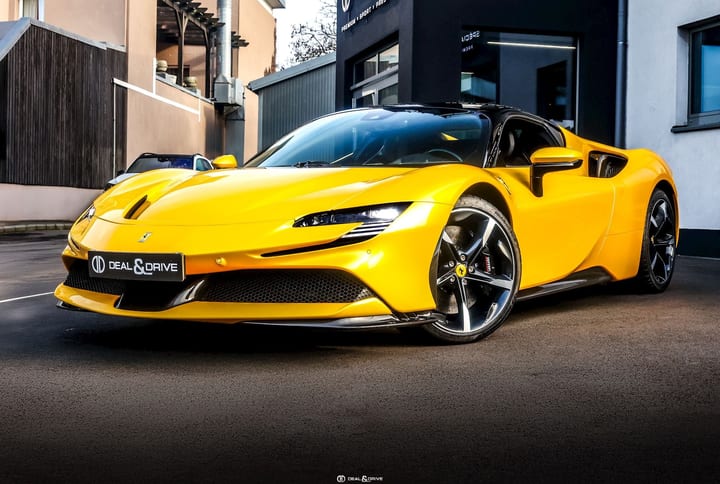 SF90 STRADALE - GIALLO 3 STRATO X CARBON BLUE - FULL XPEL — photo 1/15
